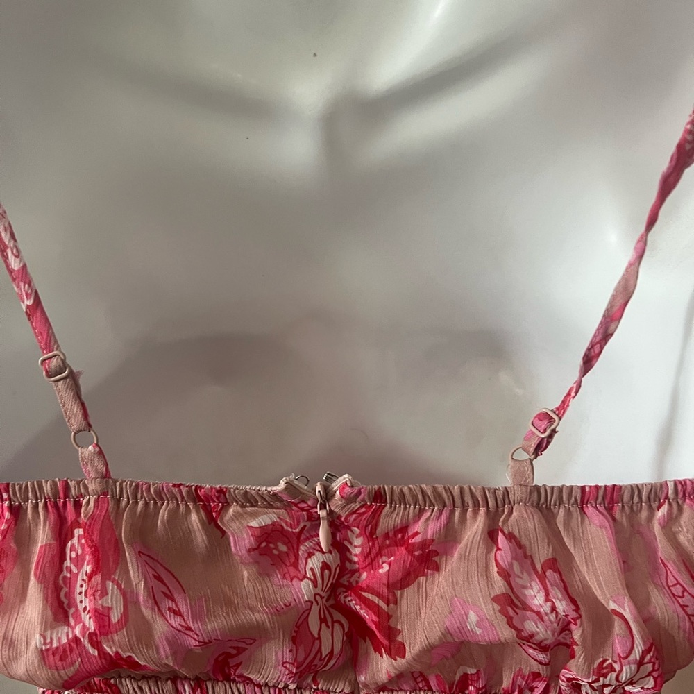Floral Pink Ruffle Dress - Picture 4 of 7